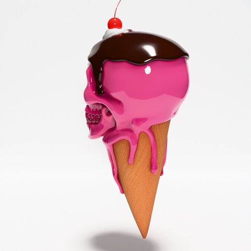 0008.jpg Skull Sundae Ice Cream Pop Pop Surrealism toy