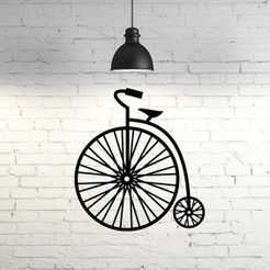 b387d5f2dccc4f467762ed30e534bd45_display_large.JPG STL-Datei Velocipede I Old Bicycle wall sculpture 2D kostenlos・Vorlage für den 3D-Druck zum herunterladen