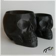 SkullVase_V2_6.jpg Free STL file Skull V2 - Vase mode・Object to download and to 3D print