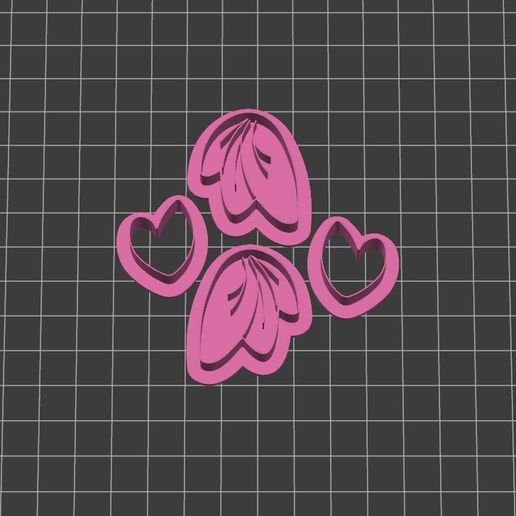 POLYMER CLAY | CUTTERS | POLYMER CLAY TOOLS & SUPPLIES | HANDMADE JEWELLERY | lotus | Flower |  SET | 4 PIECES 3D model