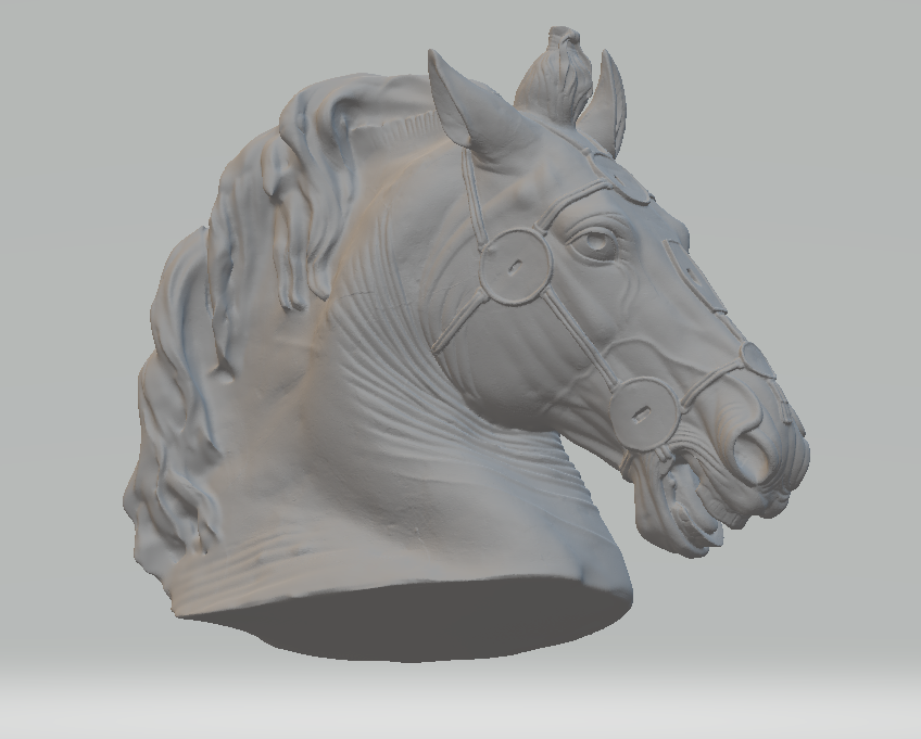 Horse head CNC Router relief model STL format 3D model artcam 