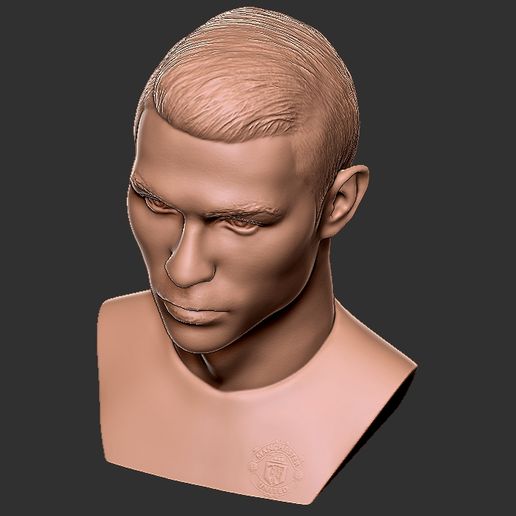 27.jpg Download OBJ file Cristiano Ronaldo Manchester United bust for 3D printing • Design to 3D print, PrintedReality