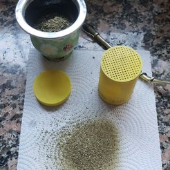 2020-04-16_17.02.07.jpg Free STL file Sieve / filter for yerba mate・3D print design to download
