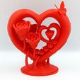Heart-and-Roses-Ornament-08.jpg Hearts and Roses Ornament printed in place without supports for mothers day