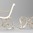 2.230.png Süslü Viktorya Dönemi Park Bankı 3D Modeli | Barok Kaydırma