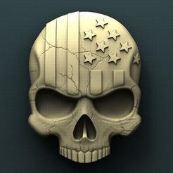 0.jpg Fichier STL gratuit crâne américain・Modèle imprimable en 3D à télécharger
