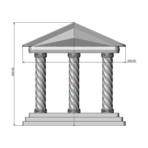 Twisted-Octagonal-Double-sided-ornament-book-ends-Greek-key-pillar-Greek-Parthenon-relief-05.jpg Vintage pattern twisted pillars Parthenon relief alter 3D print model