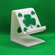 Shamrock phone stand pic 1.jpg 3D file Shamrock phone stand・3D printing template to download