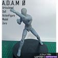 A.D.AM @ Articulated Doll SX ActionFigure Model Zero cee Be NCTA th LAPTOP & 3DPRINTER A.D.A.M 0 (Articulated Doll Actionfigure Model 0) - Resin 3D Printed