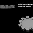 added base to be able to support the sculpture Hecate