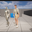 Capture3.png Cartoon Man Dancing stylized human Low-poly 3D model