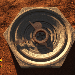 Imagen4.png Файл STL Циферблат судьбы (Индиана Джонс)・Шаблон для 3D-печати для загрузки