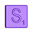 Single_Extruded_S.STL Fichier STL gratuit Pièces et support SCRABBBLE・Modèle imprimable en 3D à télécharger