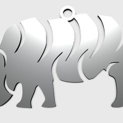 Okk.png Fichier 3D gratuit Pendentif Rhino・Idée pour impression 3D à télécharger, Alajaz