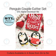 Etsy-Listing-Template-STL.png Penguin Couple Cookie Cutter Set | STL File