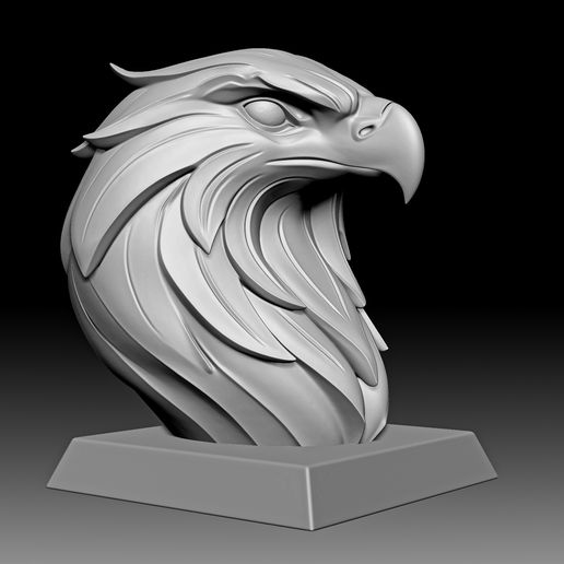 Stylized Eagle Head Bust