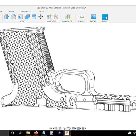 Glock 19 / P80 PF940C DIAMOND Embossed 3D model