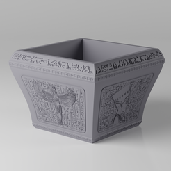 3D-Planter-Pot-2_2.png STL file 3D Planter Pot 2 - EGYPT POT・Model to download and 3D print