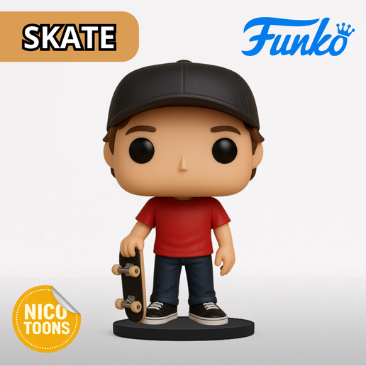 🛹 Skate Funko Pop Hombre・Archivo STL para Impresión 3D・Cults