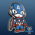 Cults3dImages2.png Capitain America (Chibi) Lampe LED Lightbox