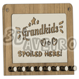 ENG-2-LOGO.png "GRANDKIDS SPOILED HERE" PERSONALISED KEY HOLDER