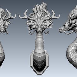 01.jpg Free STL file Dragon Portrait・3D printer design to download