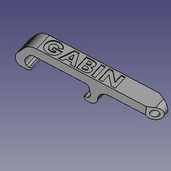 gabin.jpg STL file Gabin pocket bottle opener・3D print design to download