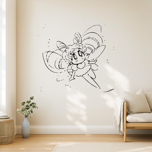 Sailor Moon - Chibiusa Holding A Stuffed Animal