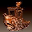 Ghost_Benchy.jpg Free STL file Ghostship Benchy・Template to download and 3D print