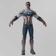 Renders0003.png Captain America Sam Wilson Textured Rigged