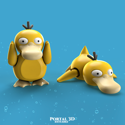 3.png STL file POKÉMON PSYDUCK ARTICULATED /FLEXI・3D printing template to download