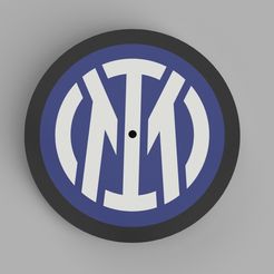 1.jpg STL file FC Internazionale Milano wall clock・3D printing template to download