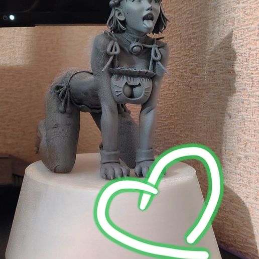 🐱 Cat girl on knees iReal style 3d model stl figure・3D Print・Cults