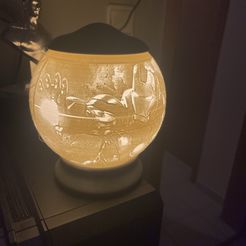 IRON MAN LUZ NOCTURNA ESFÉRICA LITHOPHANE