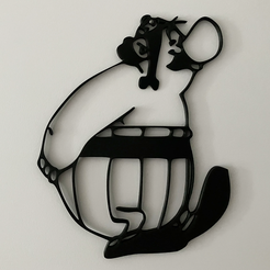 Obelix.png 3MF file Obelix Wall Art・3D printable model to download