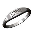 1993-5mm-Wide-signet-ring-size8-11.jpg 1993 class birth year date signet ring US size 8 3D print model