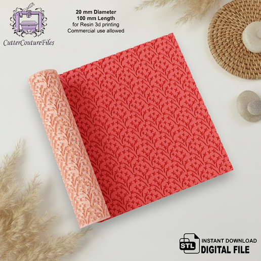 Christmas Star Burst Pattern | Festive Holiday Seamless | Winter Star Texture (Digital STL File) #170