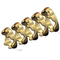 Half-Wide-dripping-band-size5to9-00.jpg STL file Dripping side fashion stacker band Us sizes 5to9 3D print model・3D printer design to download
