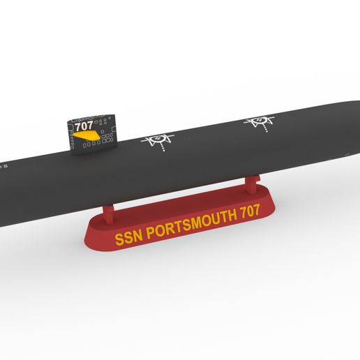 707-3.jpg Субмарина USS Portsmouth SSN-707 - 1/350 Высокое качество