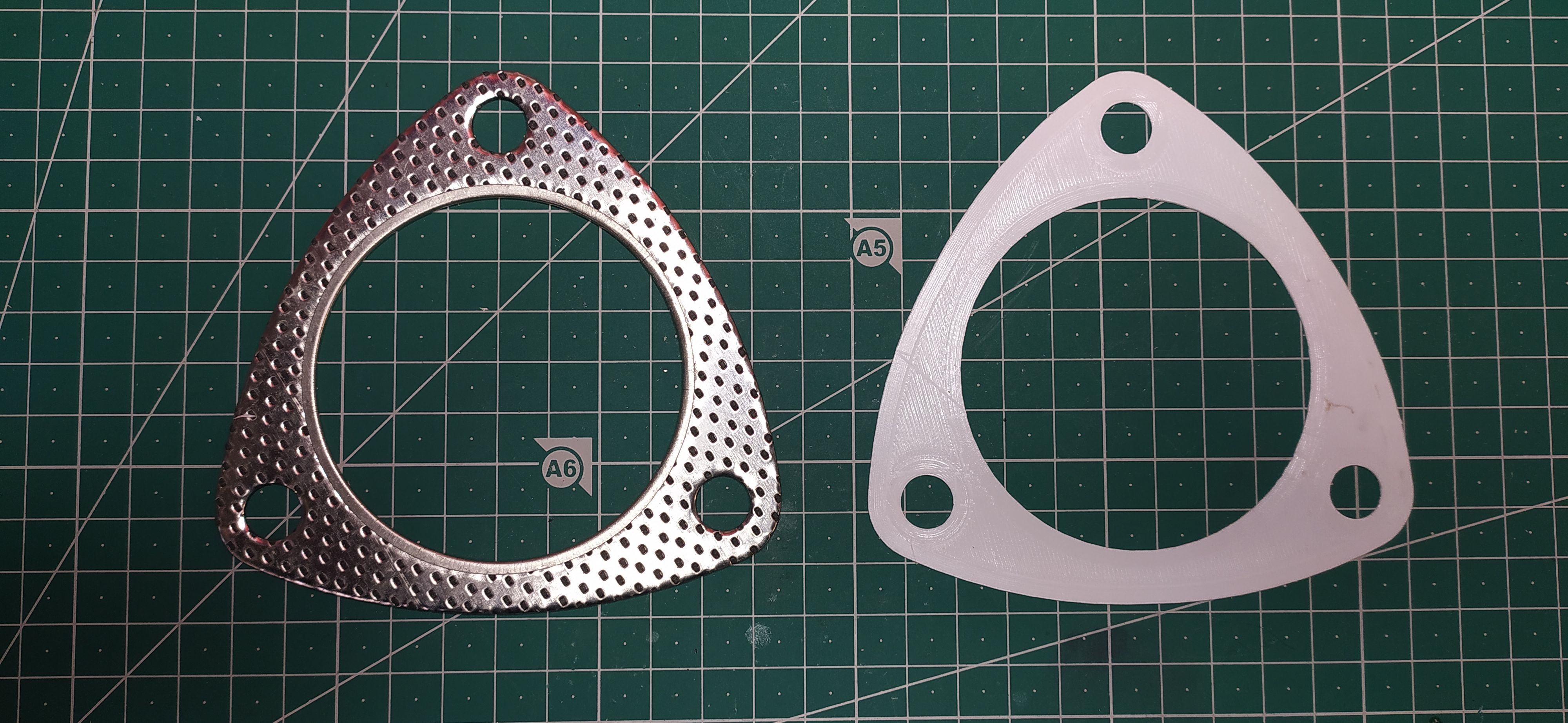 Download DXF file VOLKSWAGEN GOLF 1.8T K03 TURBO exhaust FLANGE • Design to 3D print ・ Cults