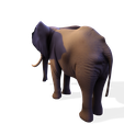 010.png Низкополигональный слон Саванна 3D модель