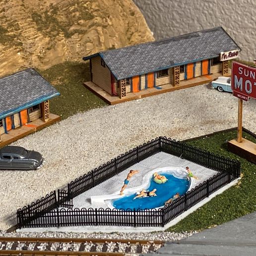 🏊 N Scale Swimming Pool・Free STL File for 3D printing・Cults
