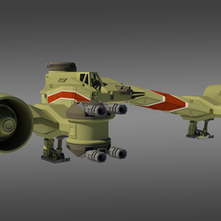 Front-Profile.png 3D-Datei Letzter Sternenjäger - Kodan Deck Fighter・3D-druckbares Modell zum Herunterladen, Jefry