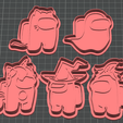 am.png Among Us Funny Pack 5 Cookie Cutters