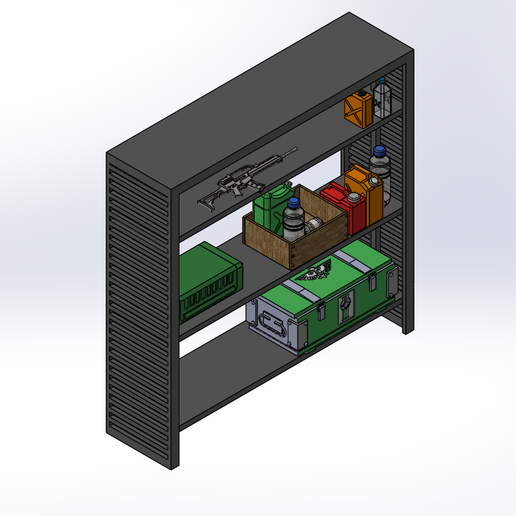 shelves / shelving 2 (1/18 ) 3D model