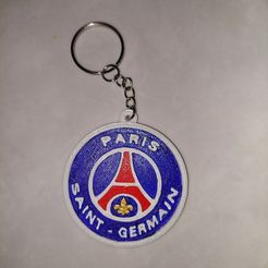 PSG.jpg STL file PSG key ring (Paris Saint Germain)・3D printable model to download