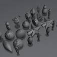 asana_balls_2.png Christmas Ornaments Pack for Miniature Tree