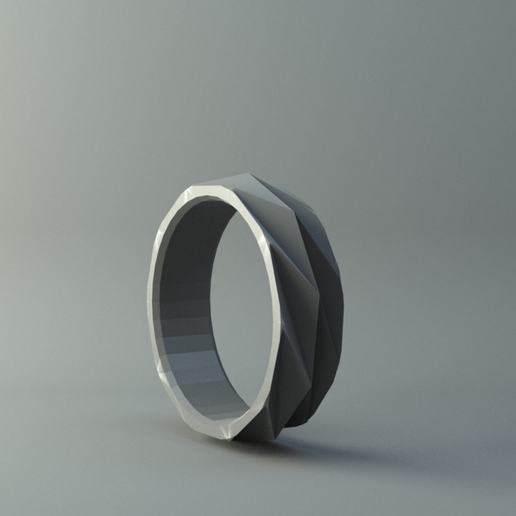 Ring - Folded faces 3D model