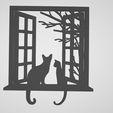 chat fenetre 2.JPG Wall decoration cat window
