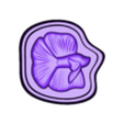 bettafish_x1_positive.stl Jelly Candy Betta Fish Molding - Gummy Mould